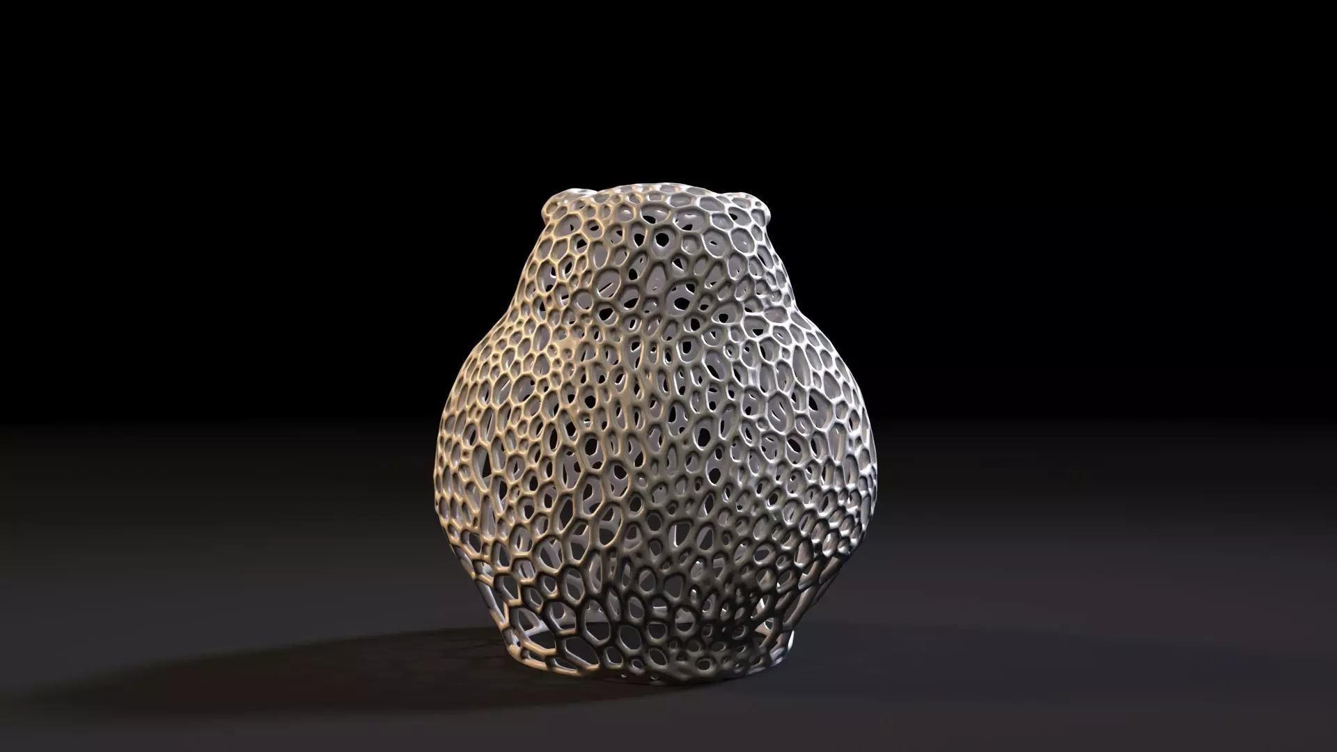 Owl Sculpture Voronoi 3D print model_4
