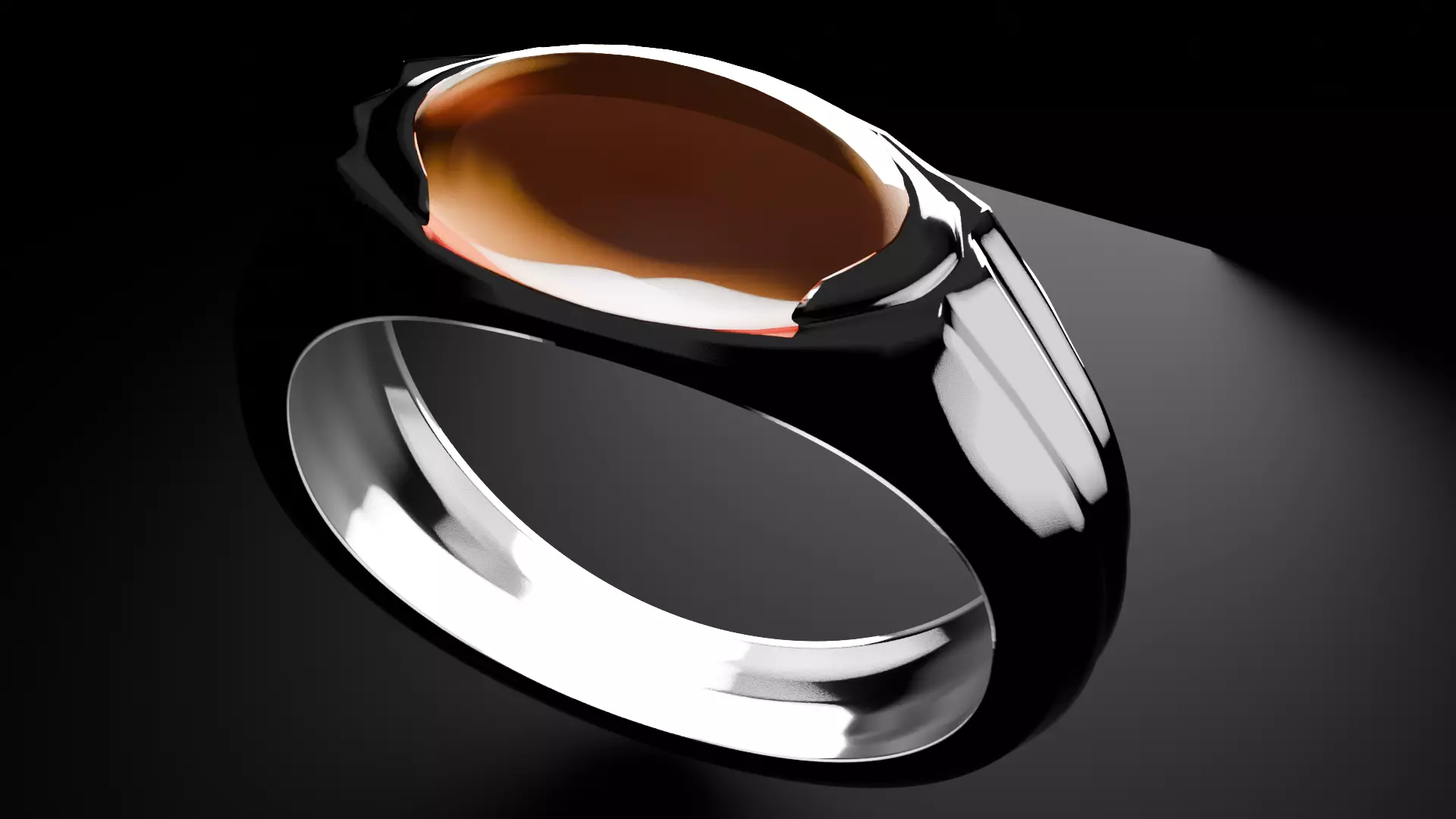 Carnelian Ring 3D print model_0