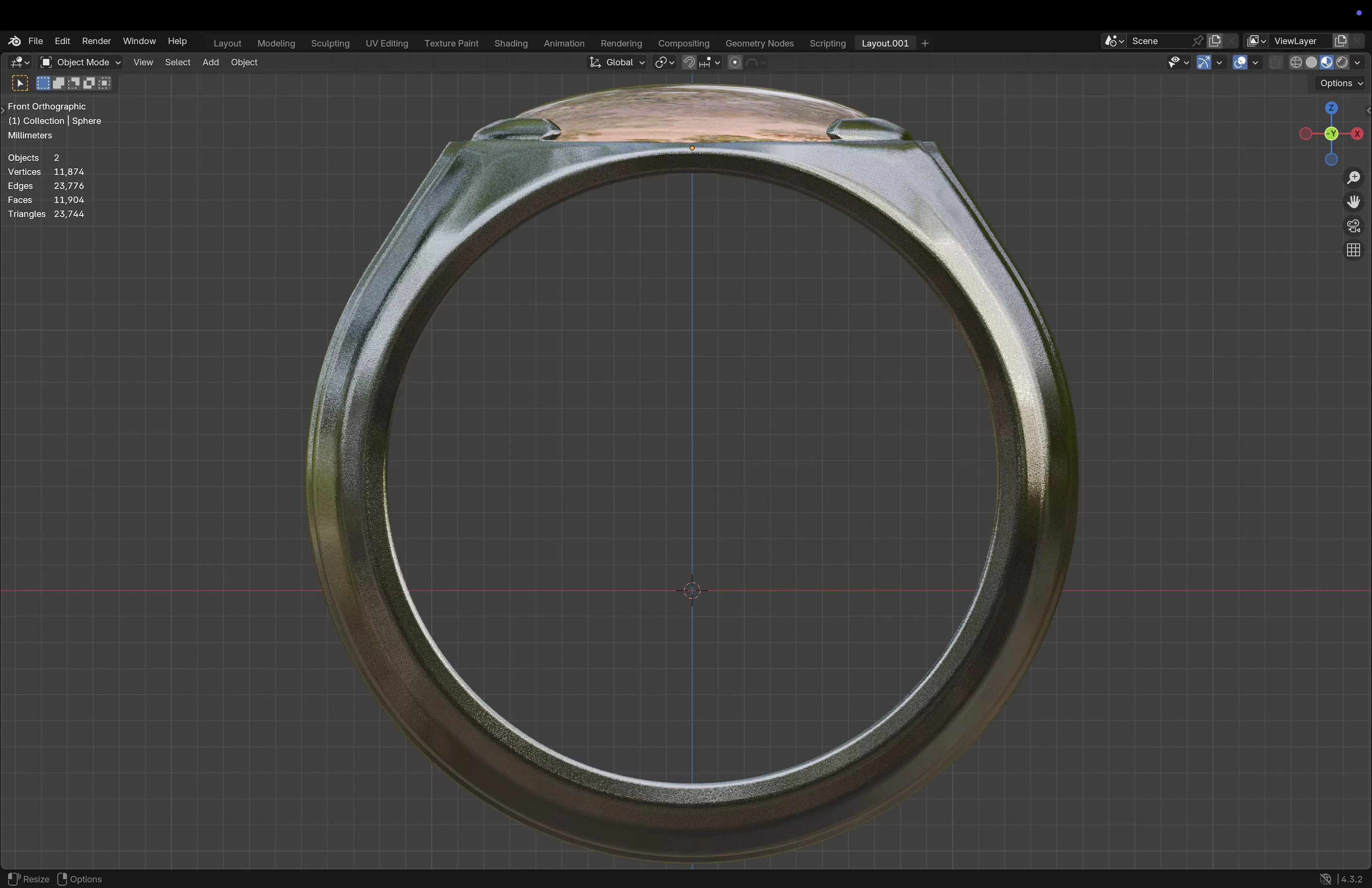 Carnelian Ring 3D print model_18