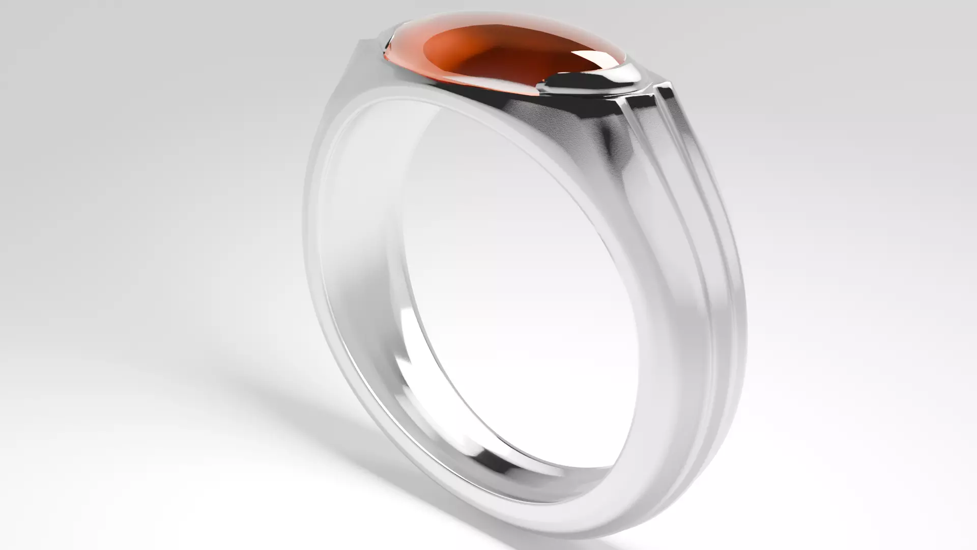 Carnelian Ring 3D print model_6