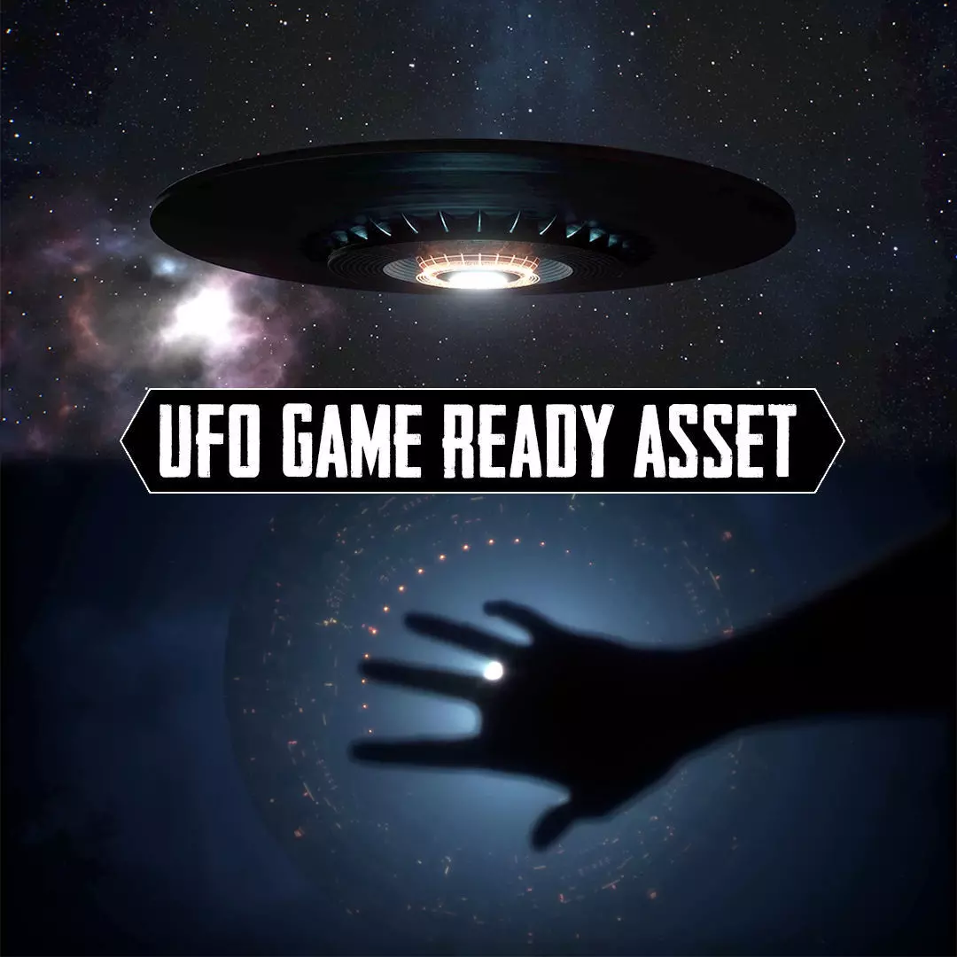 UFO Game-Ready Sci Fi 3D Model with Rig and Animation Low-poly 3D model_0