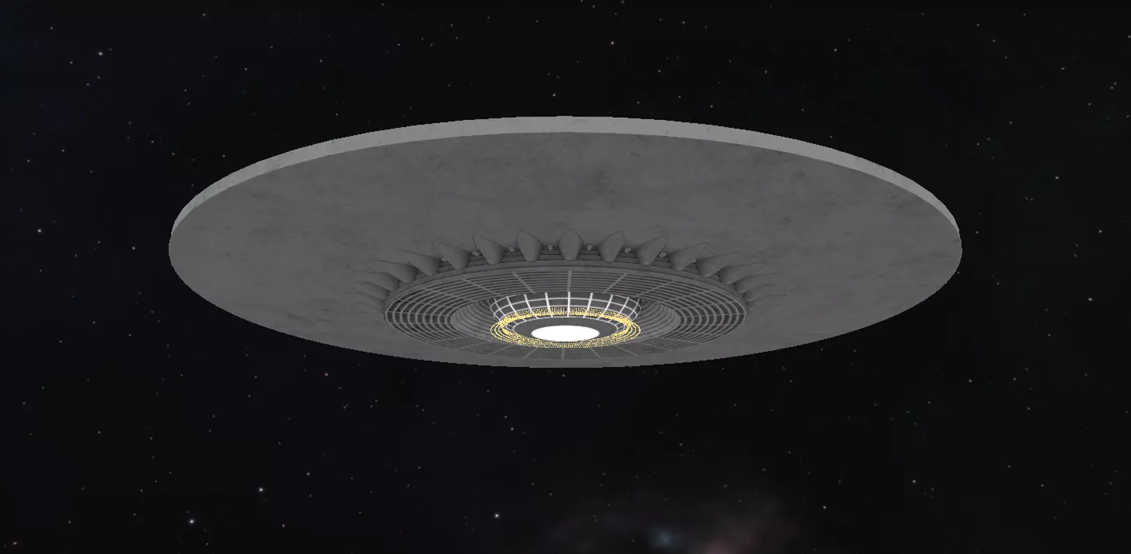 UFO Game-Ready Sci Fi 3D Model with Rig and Animation Low-poly 3D model_9