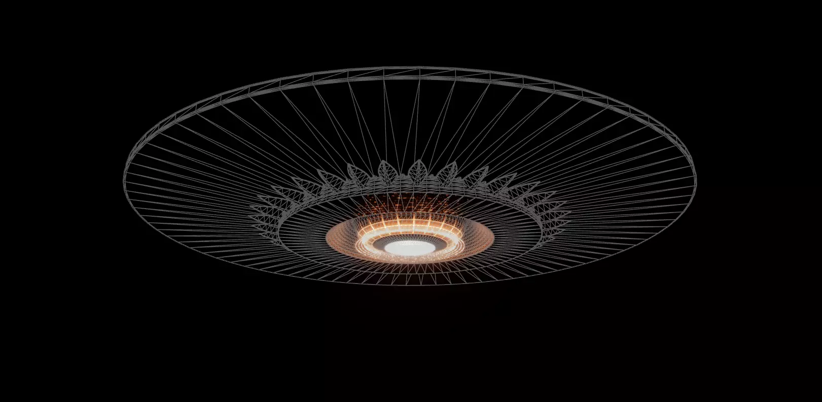 UFO Game-Ready Sci Fi 3D Model with Rig and Animation Low-poly 3D model_12