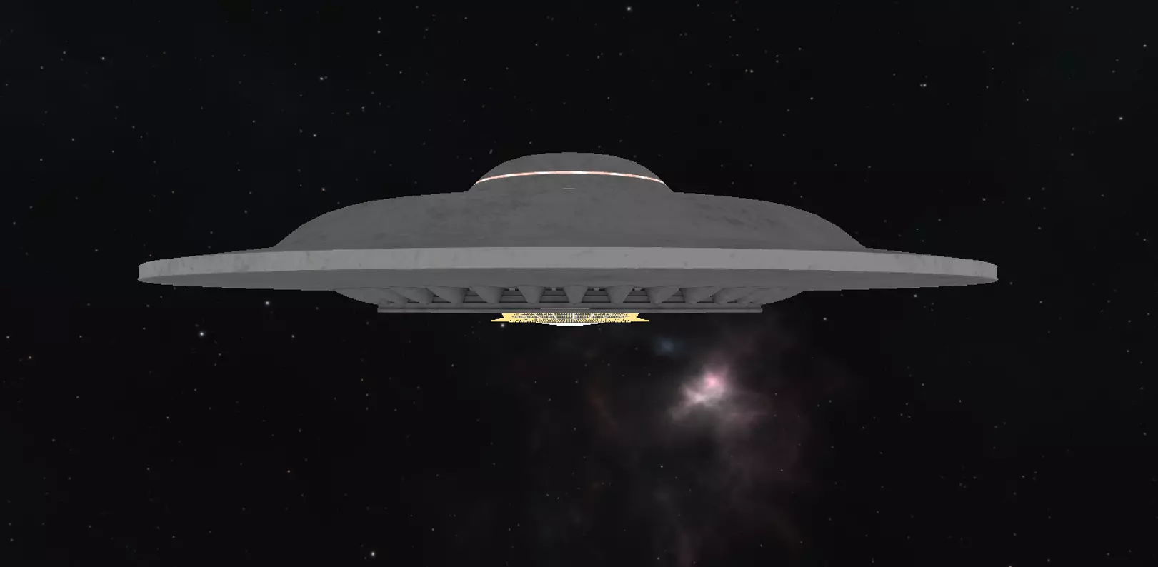 UFO Game-Ready Sci Fi 3D Model with Rig and Animation Low-poly 3D model_8
