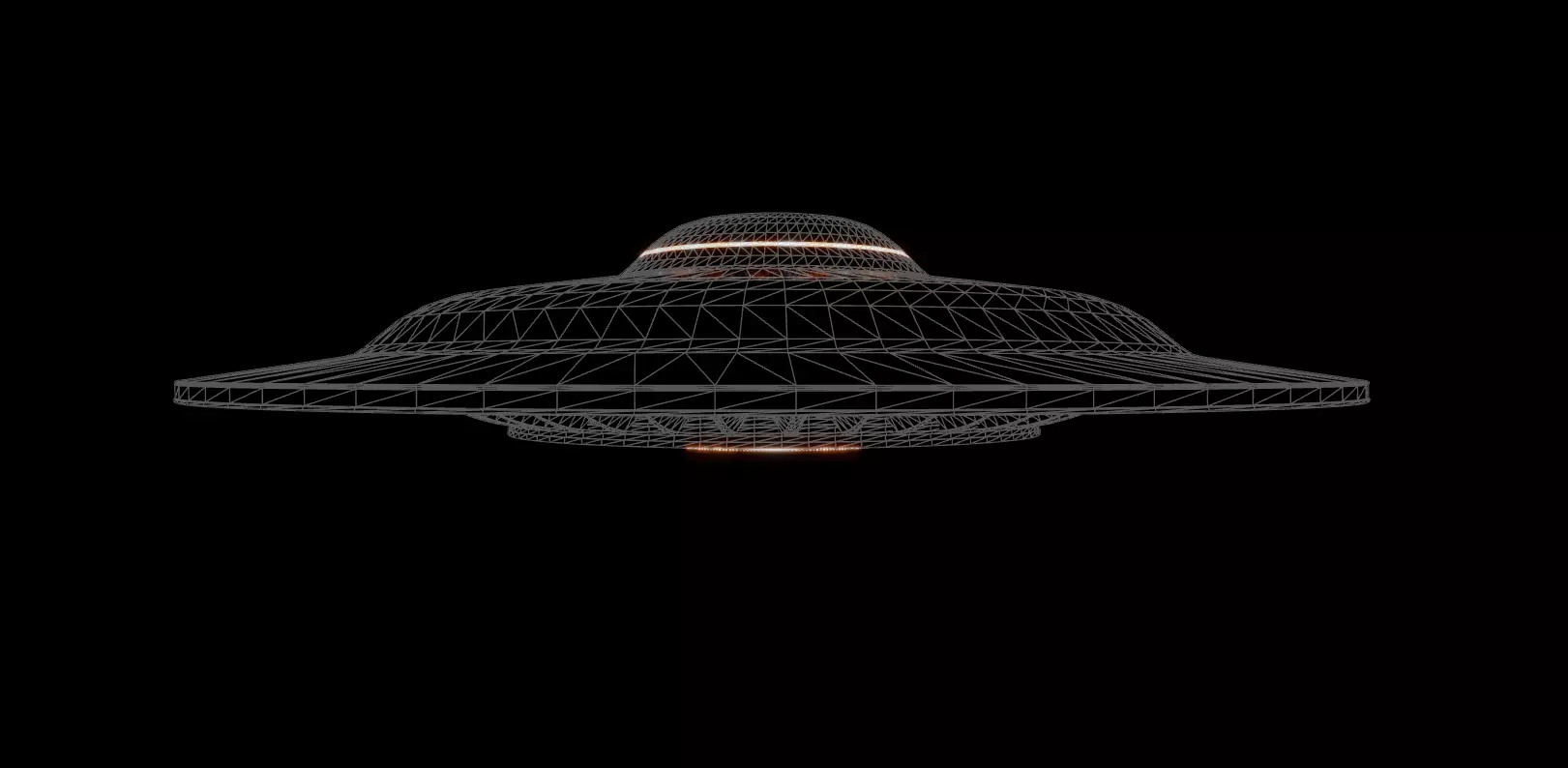 UFO Game-Ready Sci Fi 3D Model with Rig and Animation Low-poly 3D model_11