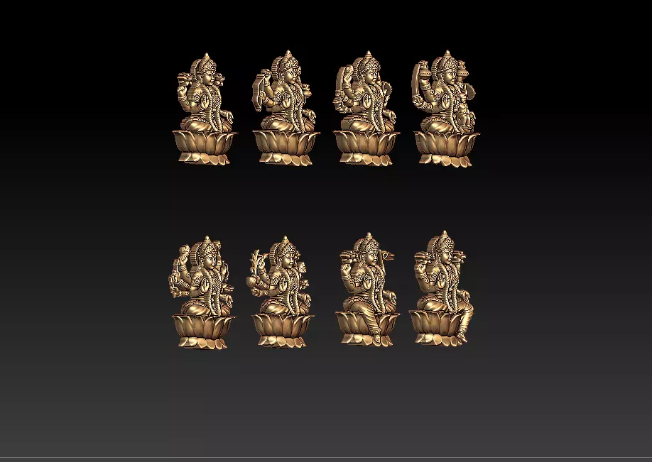 AshtaLaxmi - 8 Laxmi 3D print model 3D print model 3D print model_35