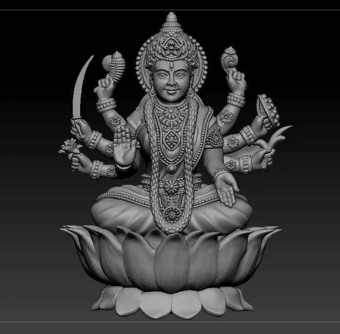 AshtaLaxmi - 8 Laxmi 3D print model 3D print model 3D print model_17