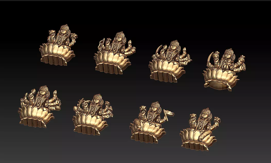 AshtaLaxmi - 8 Laxmi 3D print model 3D print model 3D print model_1