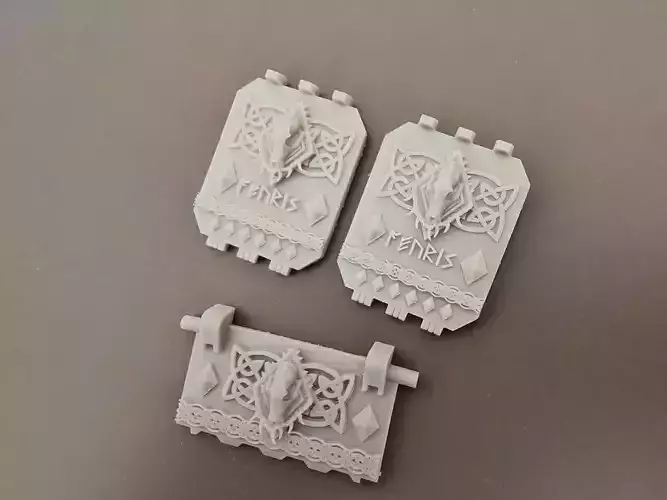 Space Viking groundpounder doors - Wolf Skull