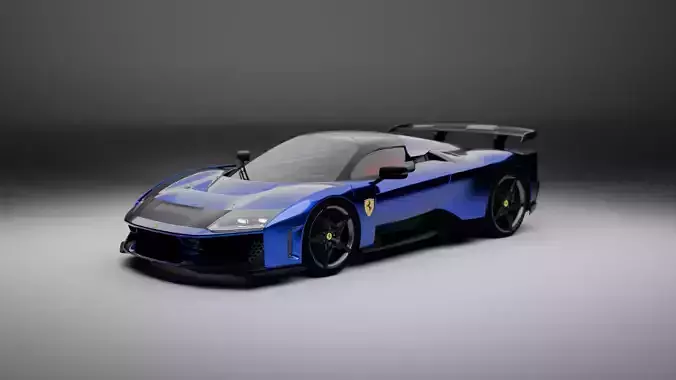 Ferrari F80 Realistic Model Fully Rigged 3D model