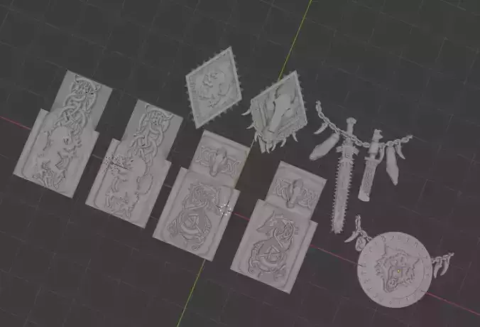 Space Viking wolves vehicle extras for repulsor