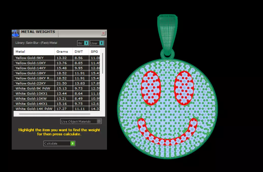 Double Sided Smile Pendant Hip Hop Jewelry 3D Print Model STL 3D print model_14