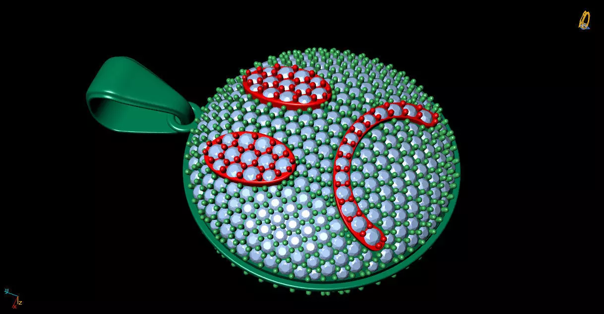 Double Sided Smile Pendant Hip Hop Jewelry 3D Print Model STL 3D print model_4