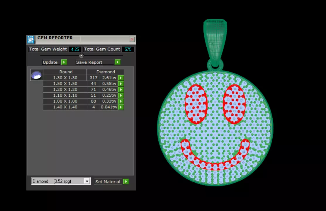 Double Sided Smile Pendant Hip Hop Jewelry 3D Print Model STL 3D print model_13