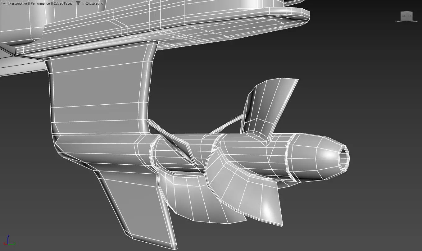 Unmanned Patrol Boat Low-poly 3D model_13