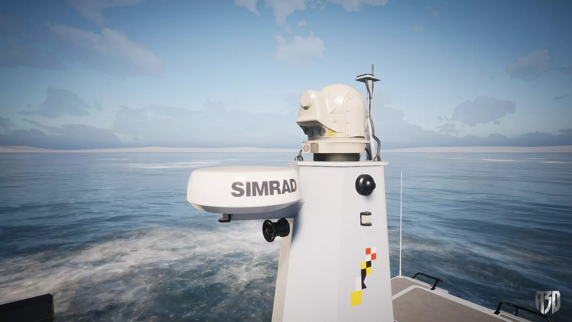 Unmanned Patrol Boat Low-poly 3D model_2