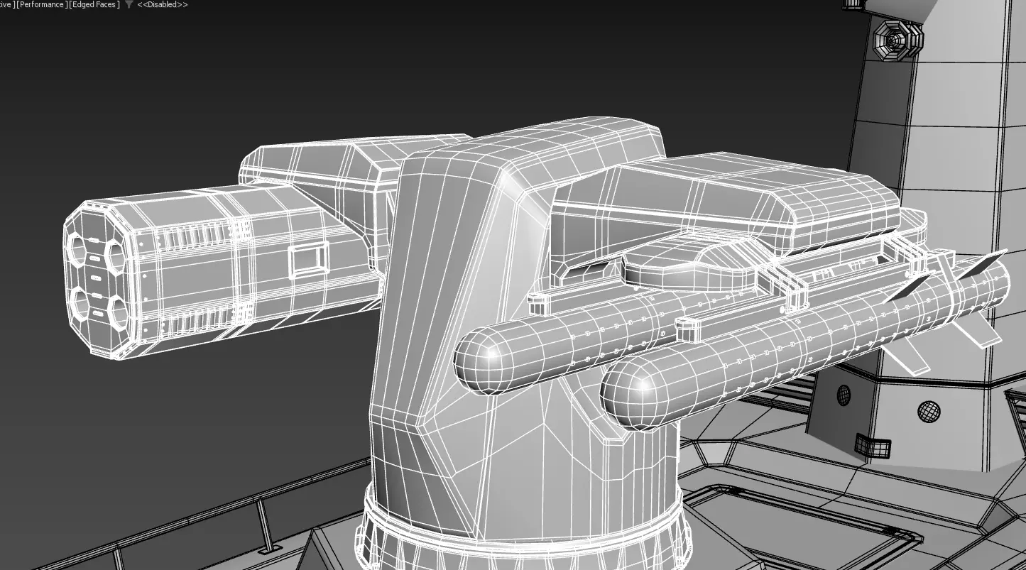 Unmanned Patrol Boat Low-poly 3D model_9