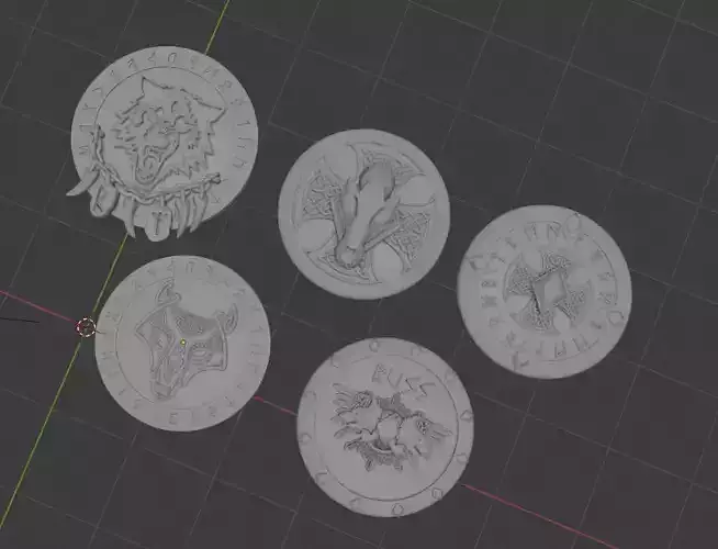 Space Viking Wolves Shields