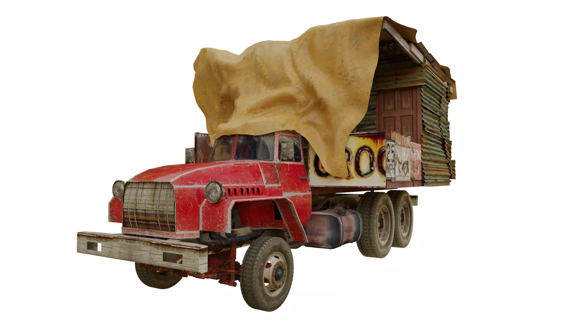 Shanty truck motorhome Low-poly 3D model