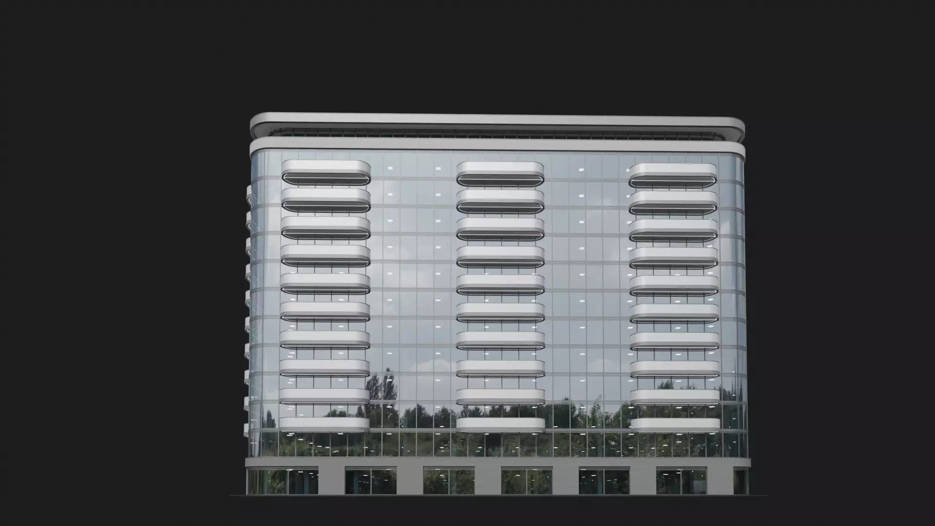 Glasswave Tower 3D model_1