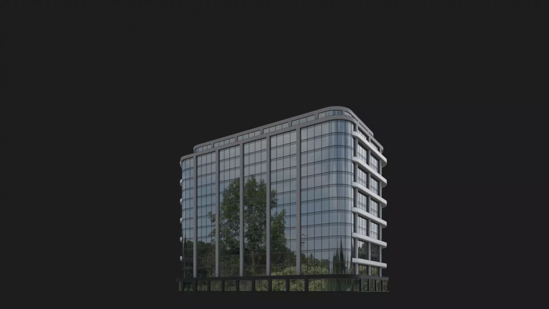 Waveform Residences Low-poly 3D model_2