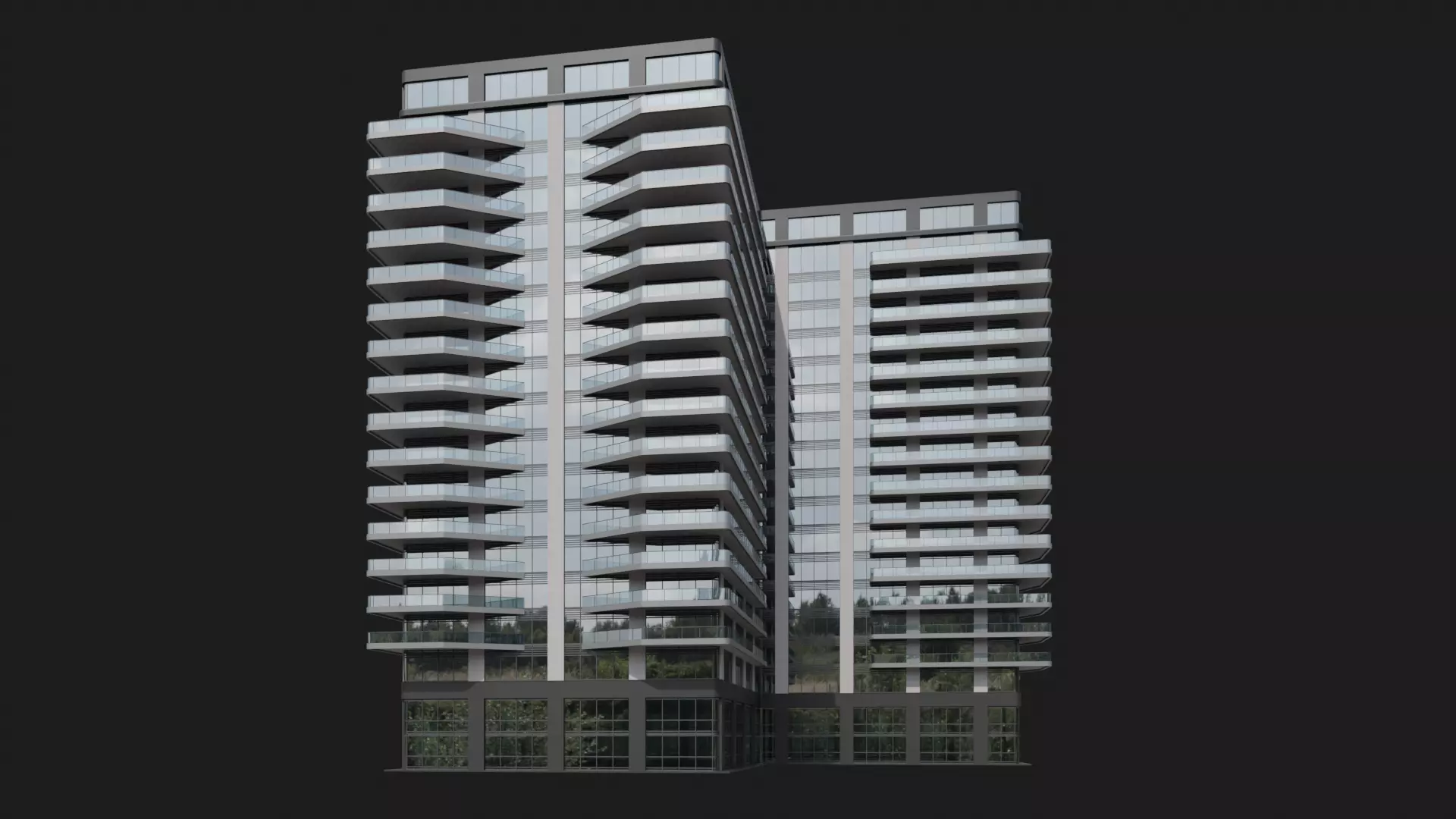 Pinnacle Towers 3D model_1