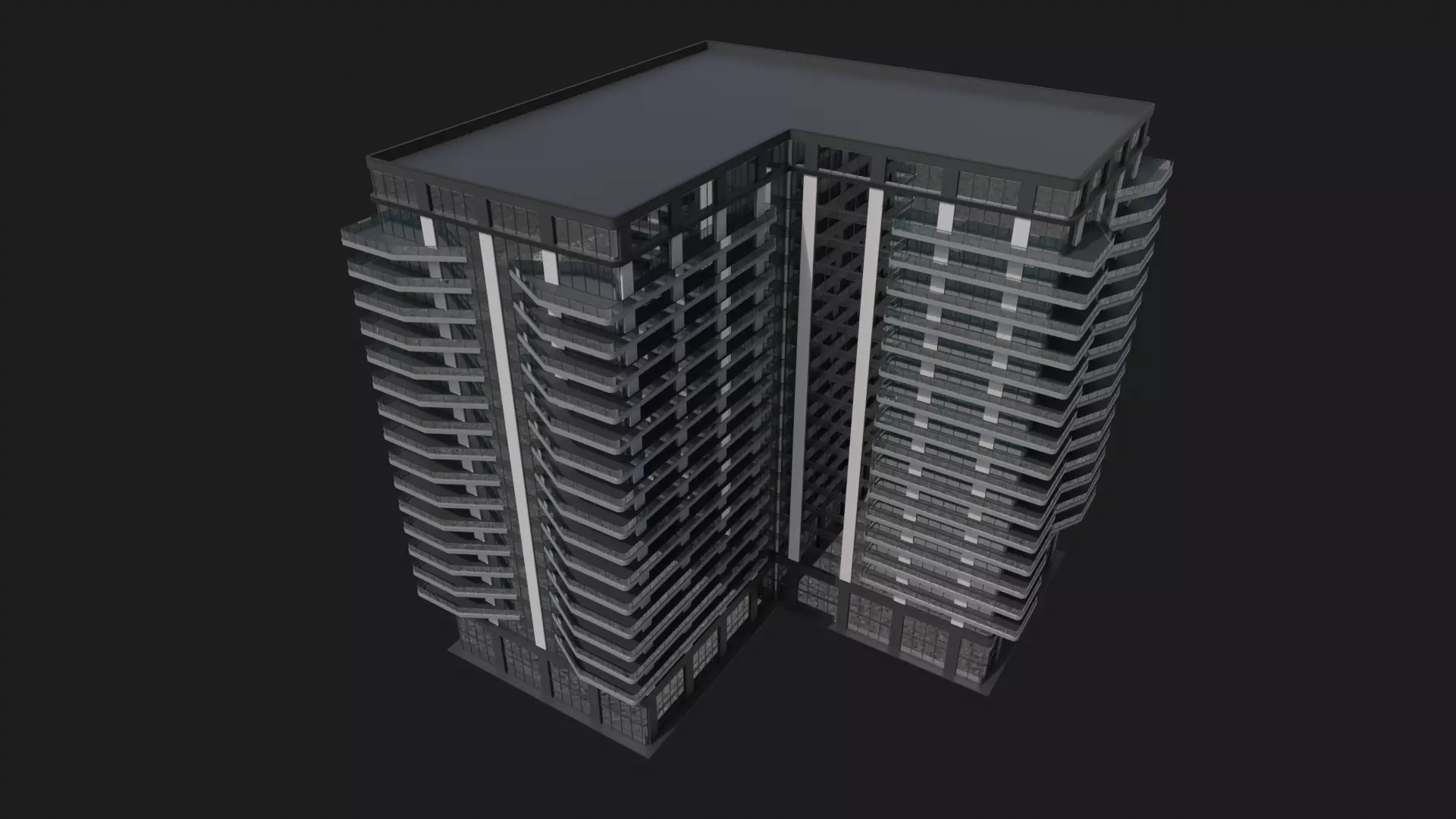 Pinnacle Towers 3D model_3