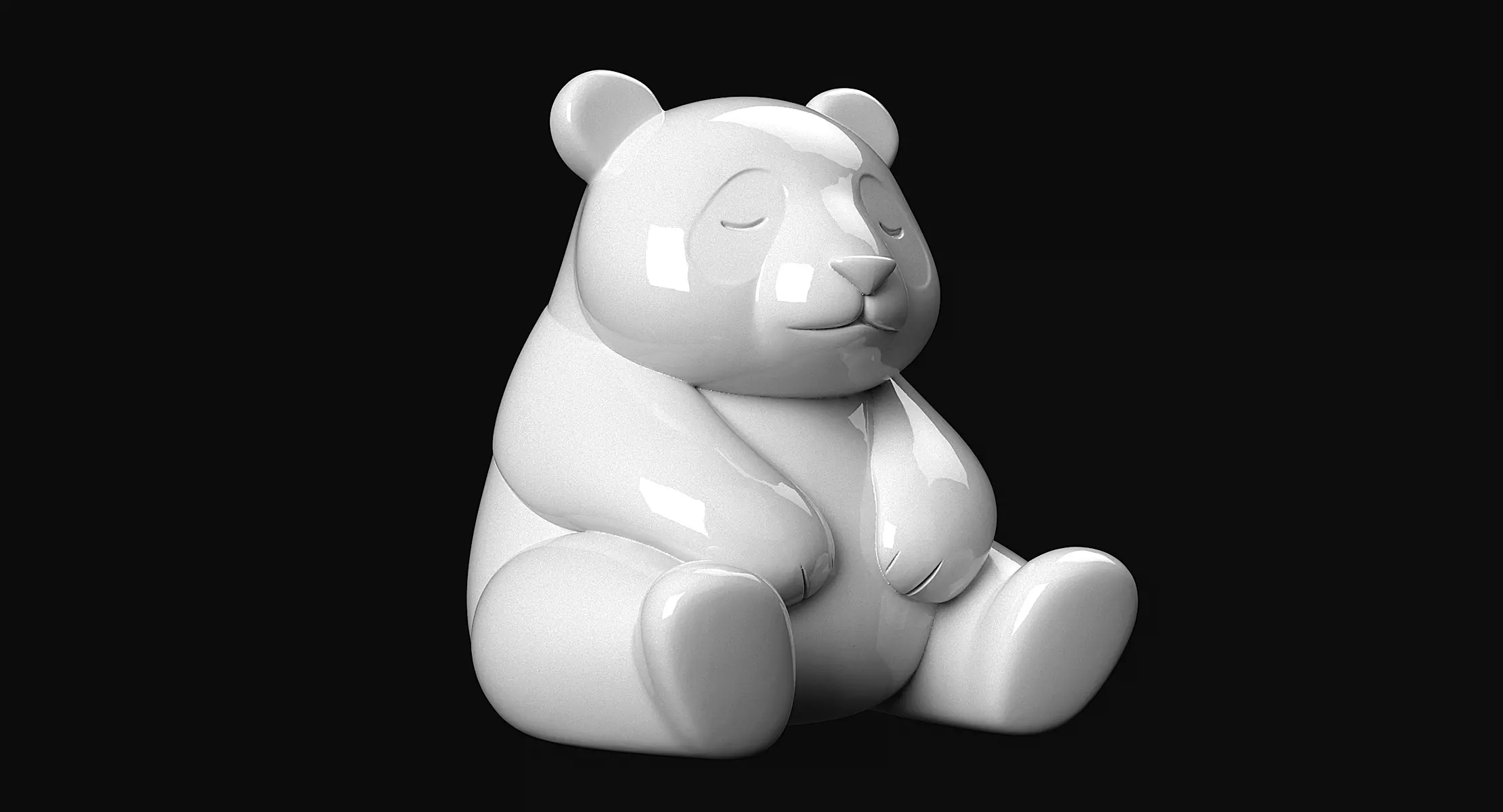 Panda 3D print model_3