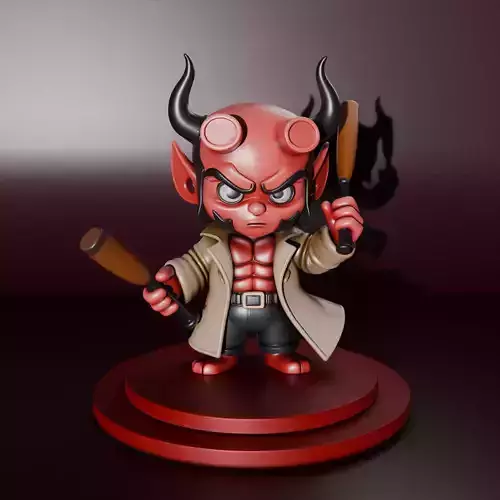 HellBoy-Cartoon-Impresion 3D print model