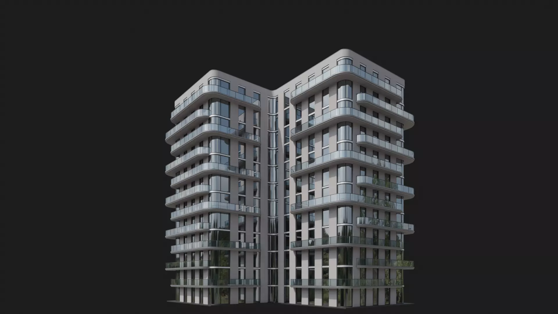 Curve Haven Apartments 3D model