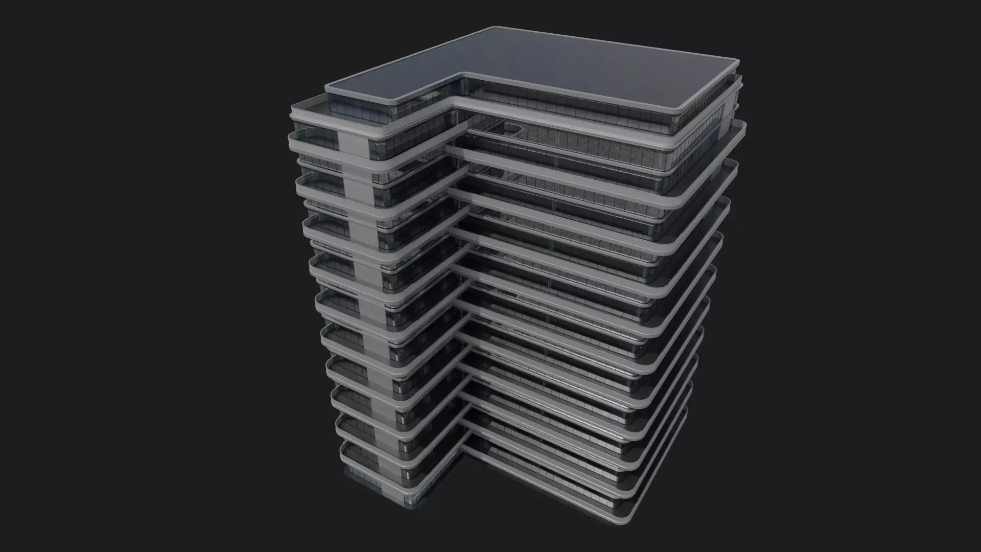 Cascade Tower 3D model_3