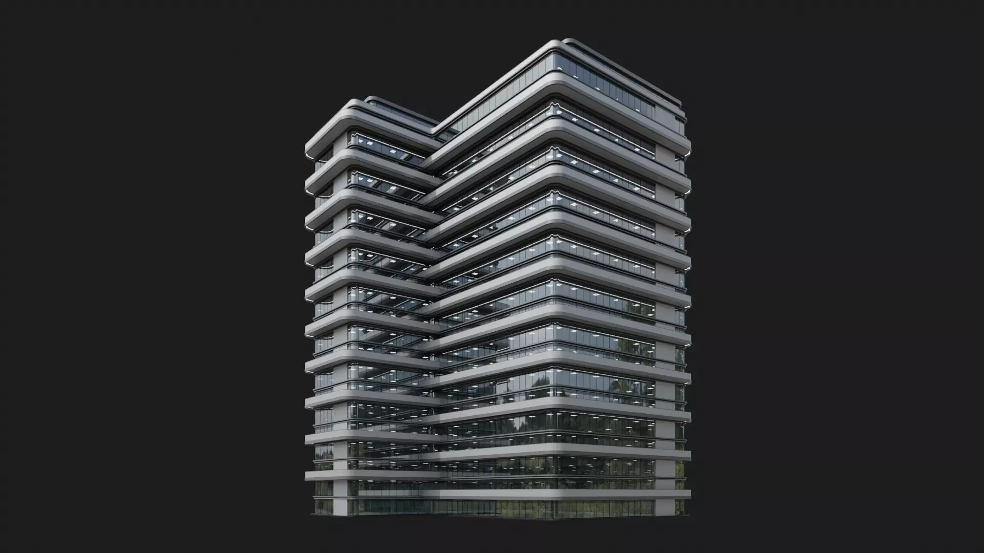 Cascade Tower 3D model_0