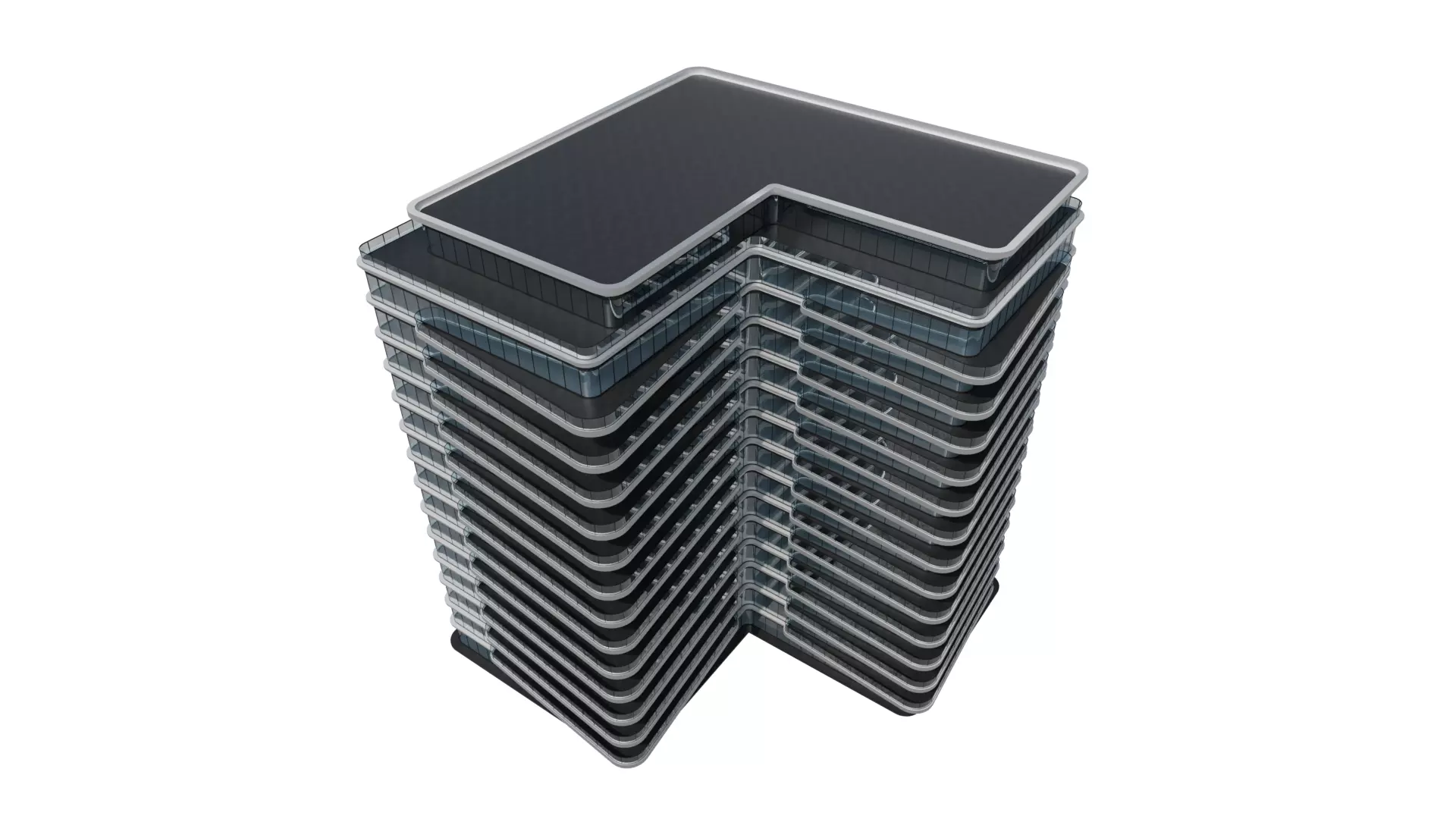 Parametric Glass Office Tower 3D model_9