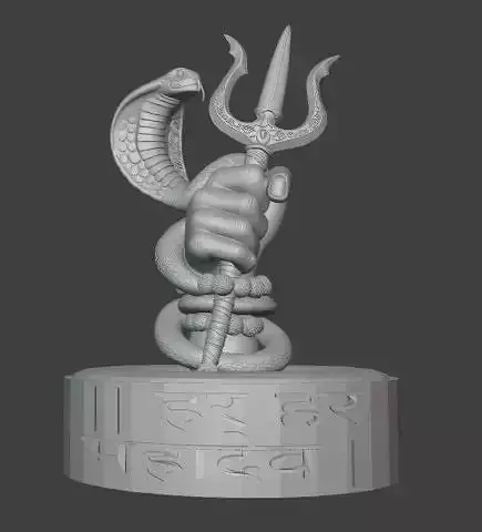 Mahadev Shiv Trishul Har Har Mahadev 3D print model