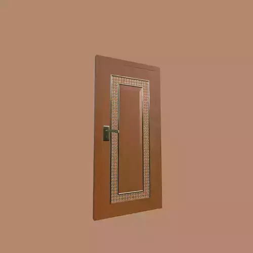 Ornamental Wooden Door PBR 3D model