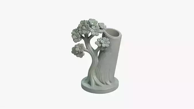 Blooming Tree Pen Holder Spring Canopy Desk Organizer STL File