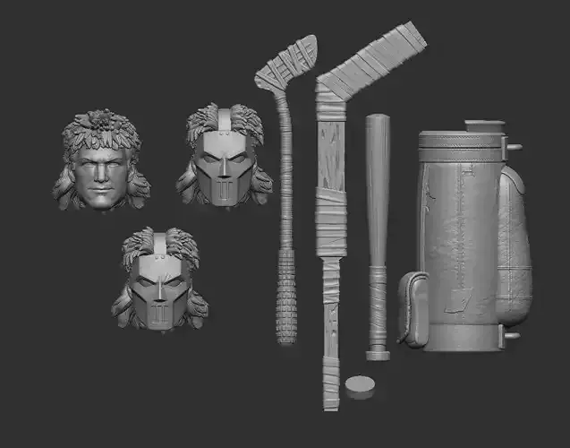 Casey Jones Headsculpt for Action Figures 3D print model