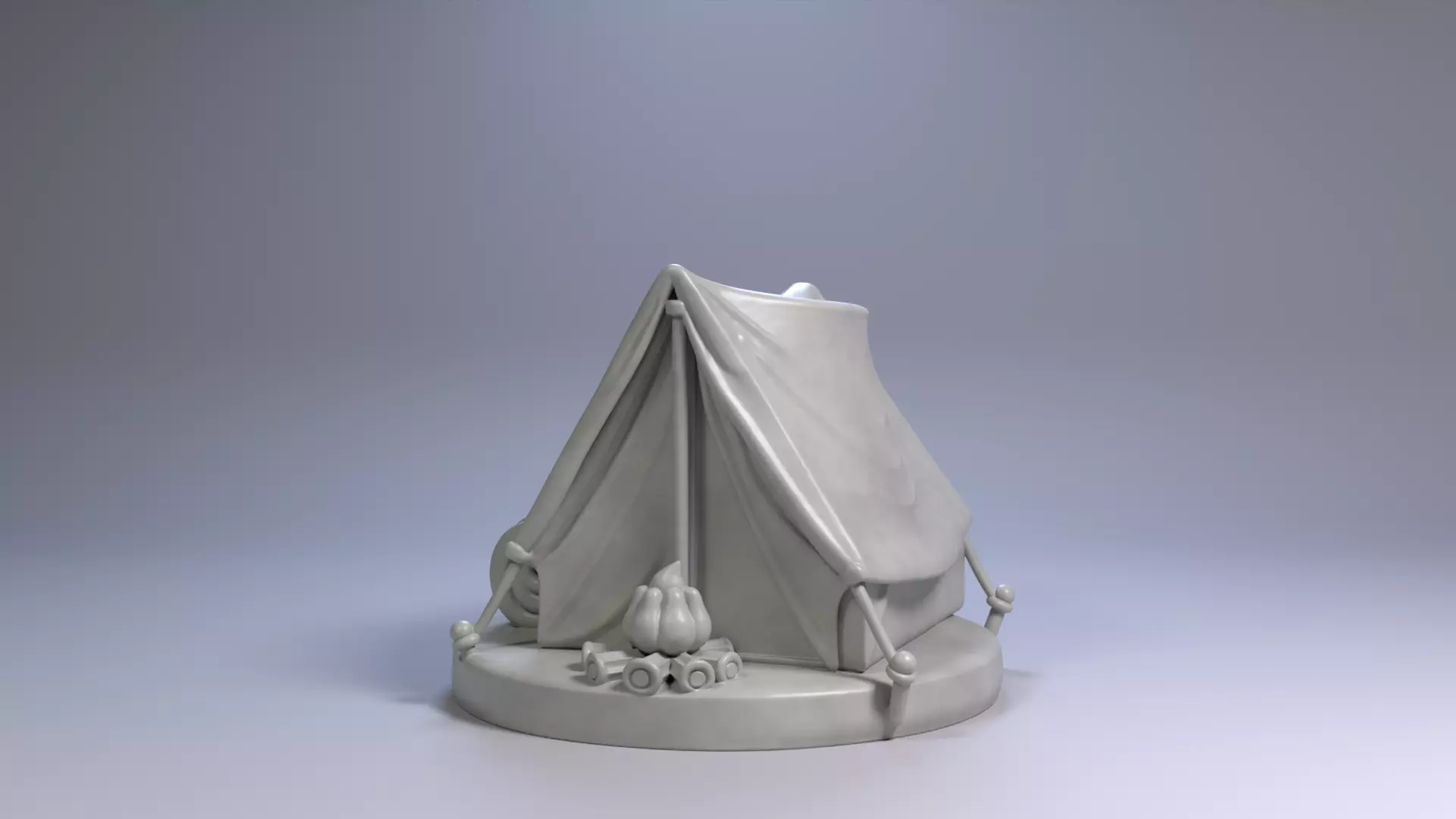 Camping Tent Pen Holder Wilderness Desk Organizer STL File 3D 3D print model_13