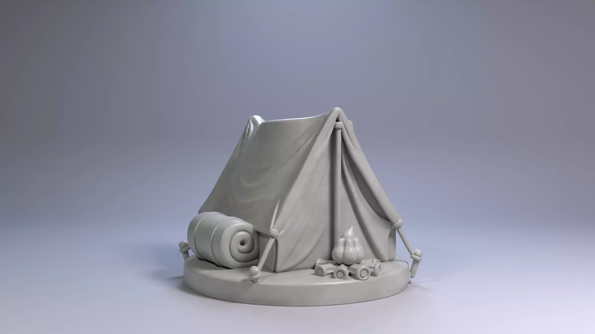 Camping Tent Pen Holder Wilderness Desk Organizer STL File 3D 3D print model_22