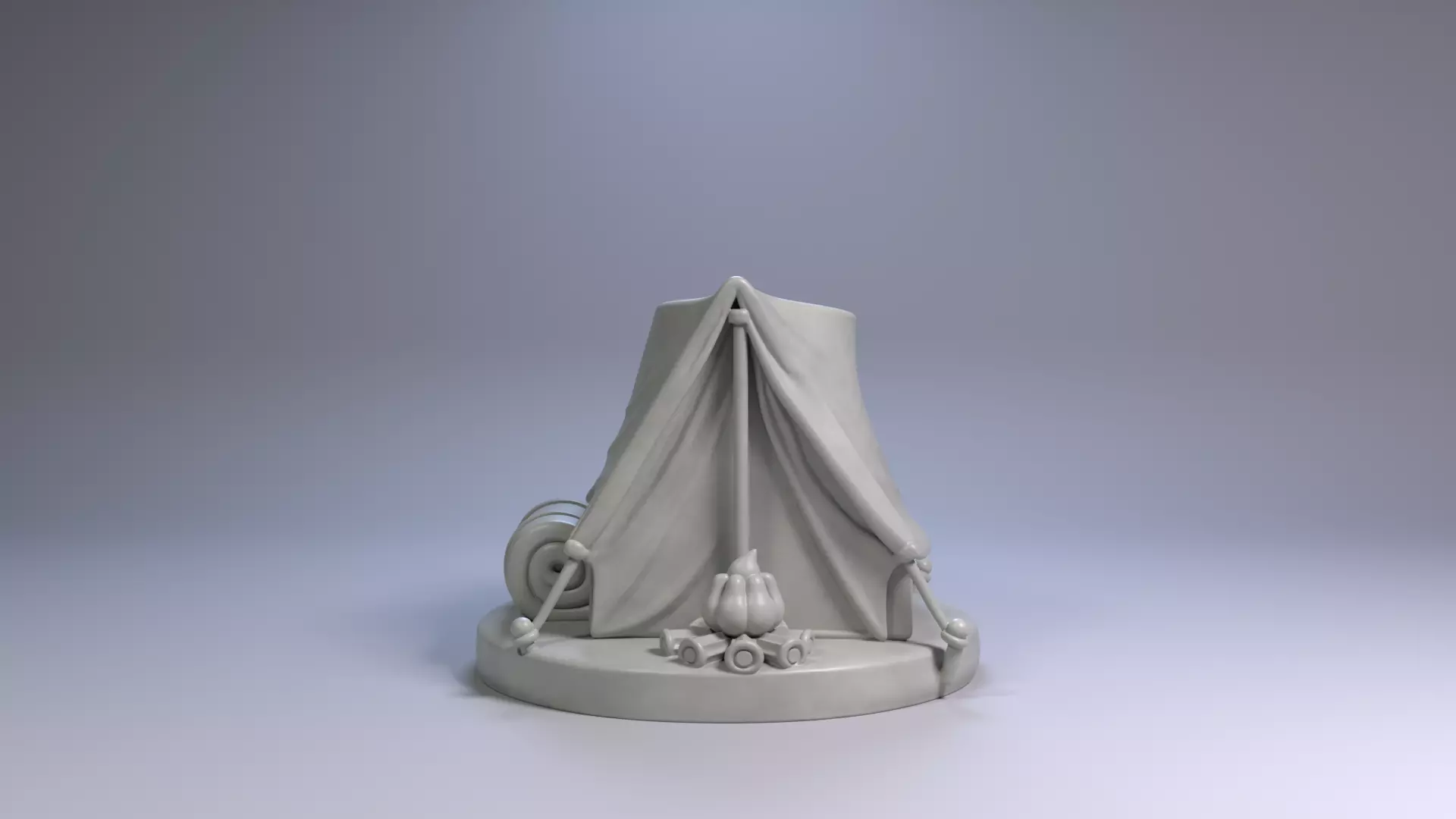 Camping Tent Pen Holder Wilderness Desk Organizer STL File 3D 3D print model_2