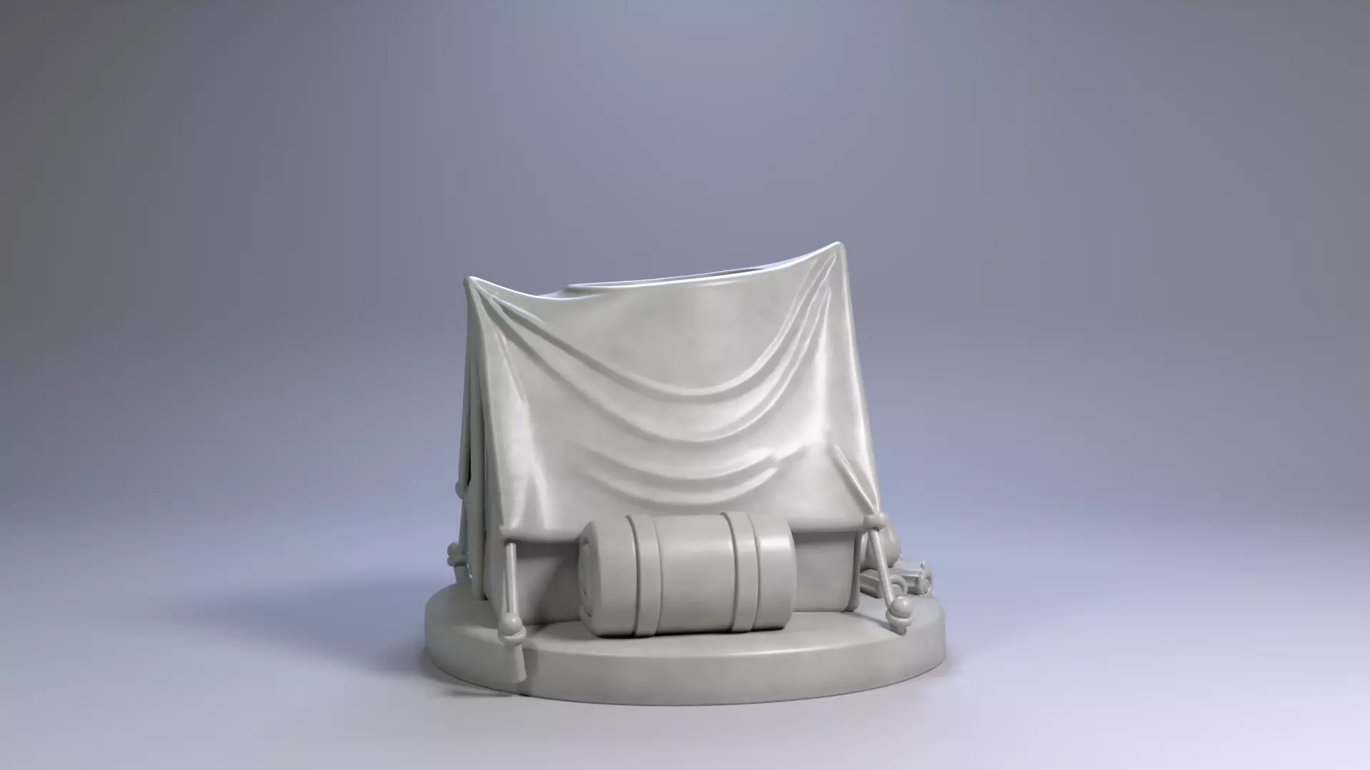 Camping Tent Pen Holder Wilderness Desk Organizer STL File 3D 3D print model_20