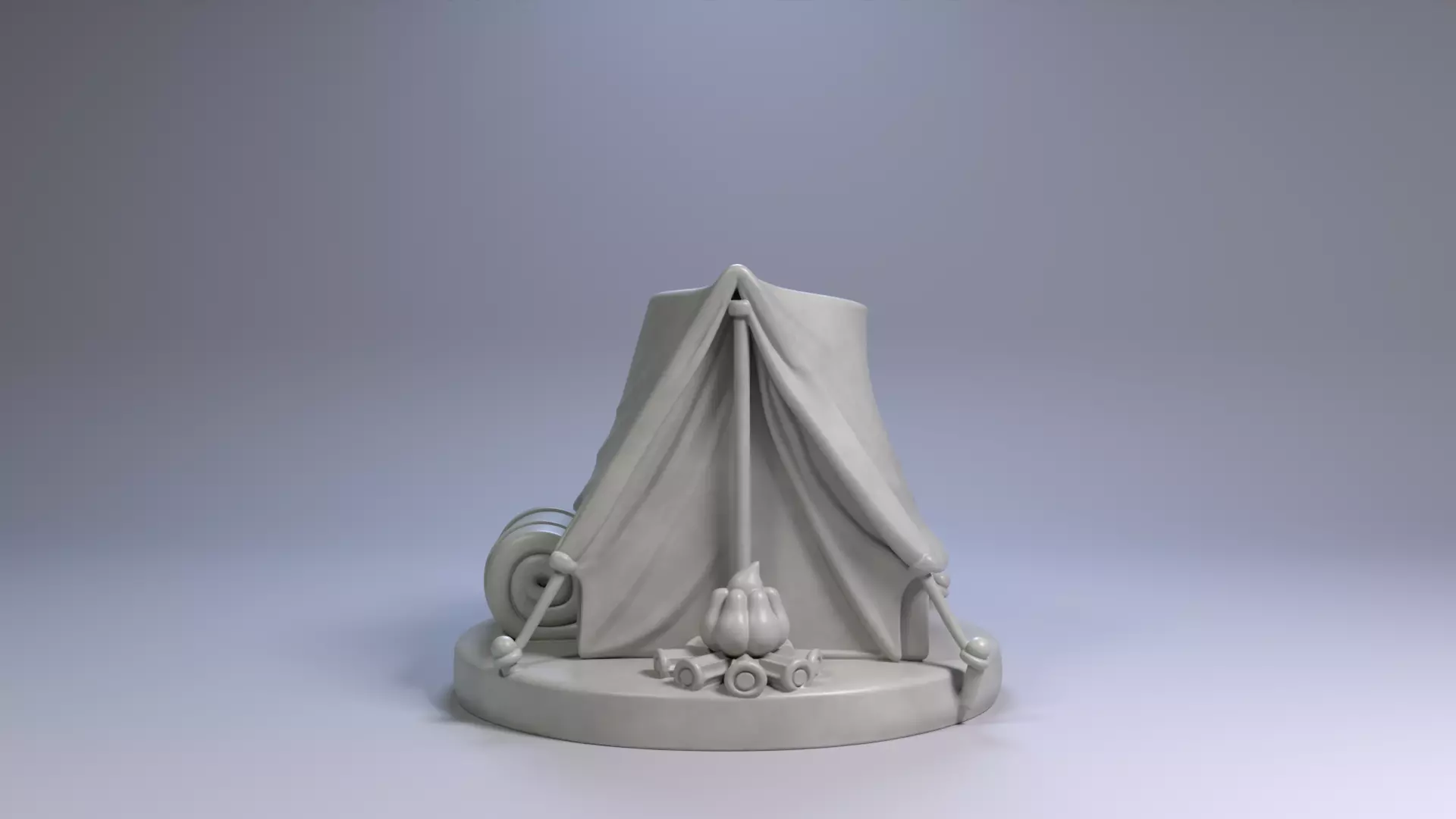 Camping Tent Pen Holder Wilderness Desk Organizer STL File 3D 3D print model_24