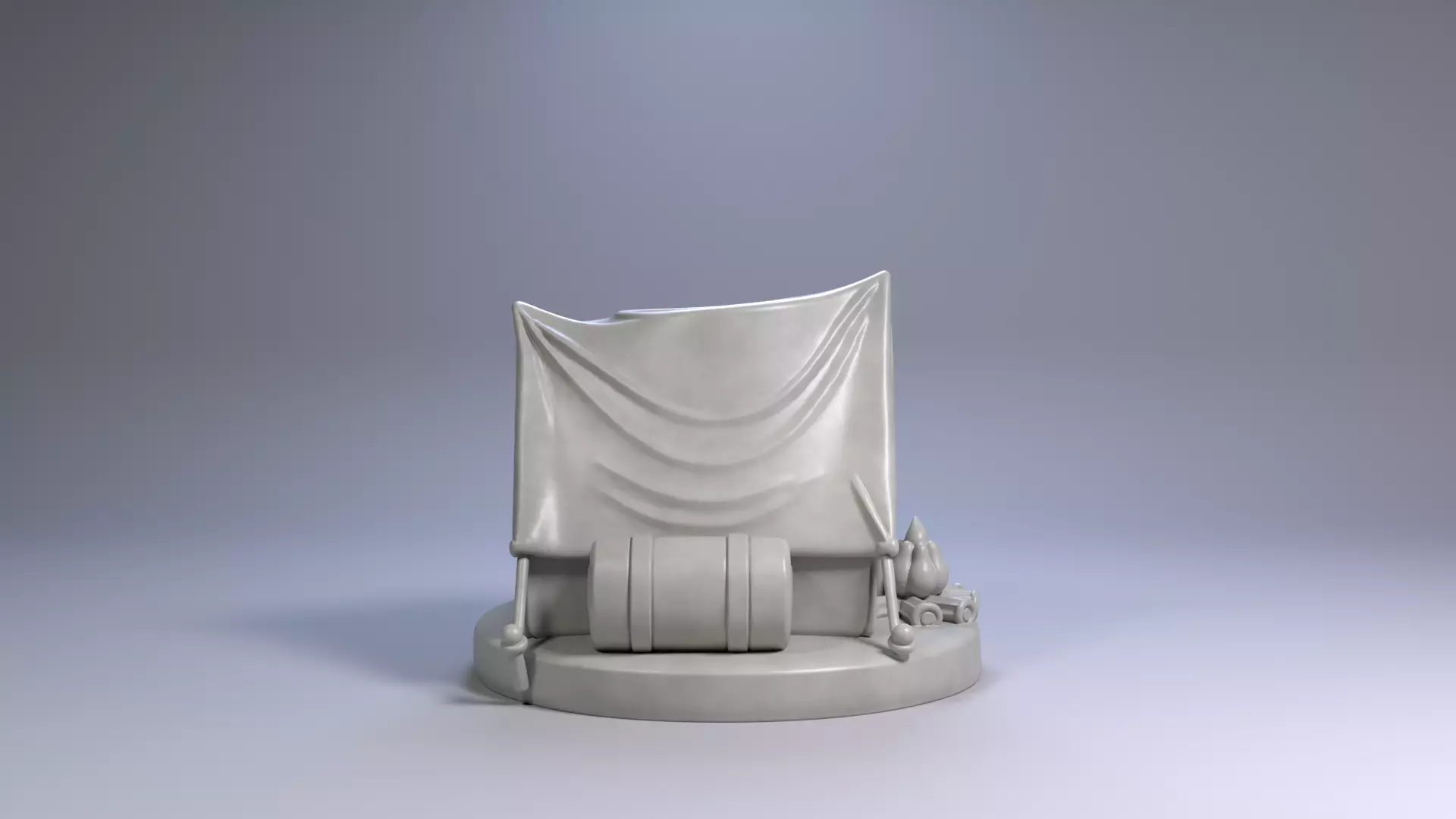 Camping Tent Pen Holder Wilderness Desk Organizer STL File 3D 3D print model_5