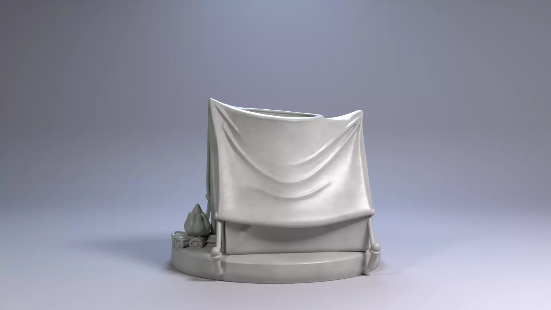 Camping Tent Pen Holder Wilderness Desk Organizer STL File 3D 3D print model_16