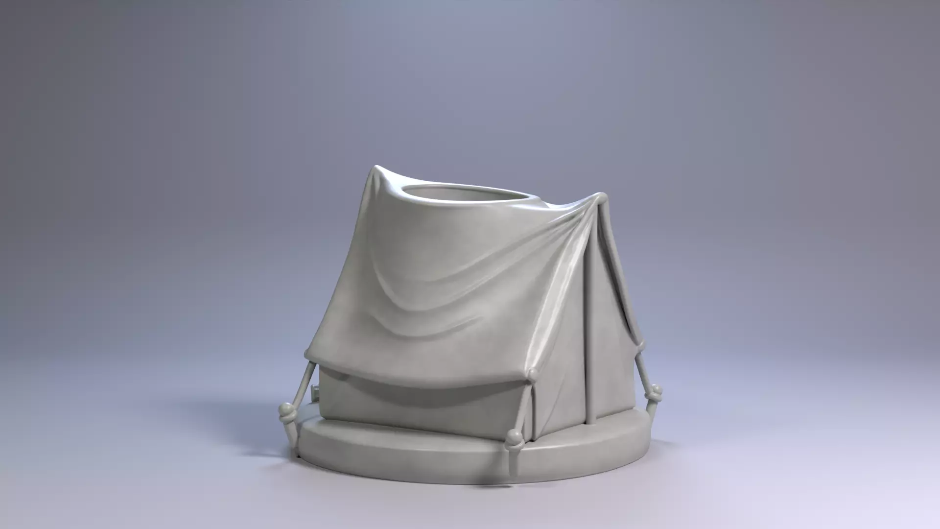 Camping Tent Pen Holder Wilderness Desk Organizer STL File 3D 3D print model_17