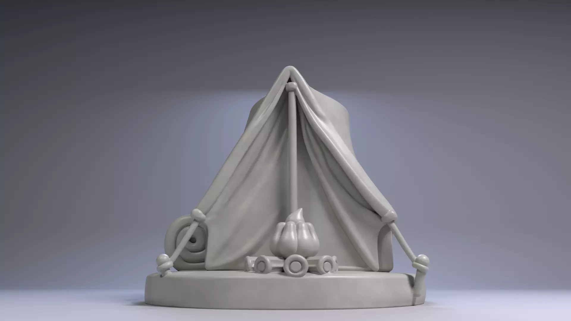 Camping Tent Pen Holder Wilderness Desk Organizer STL File 3D 3D print model_7