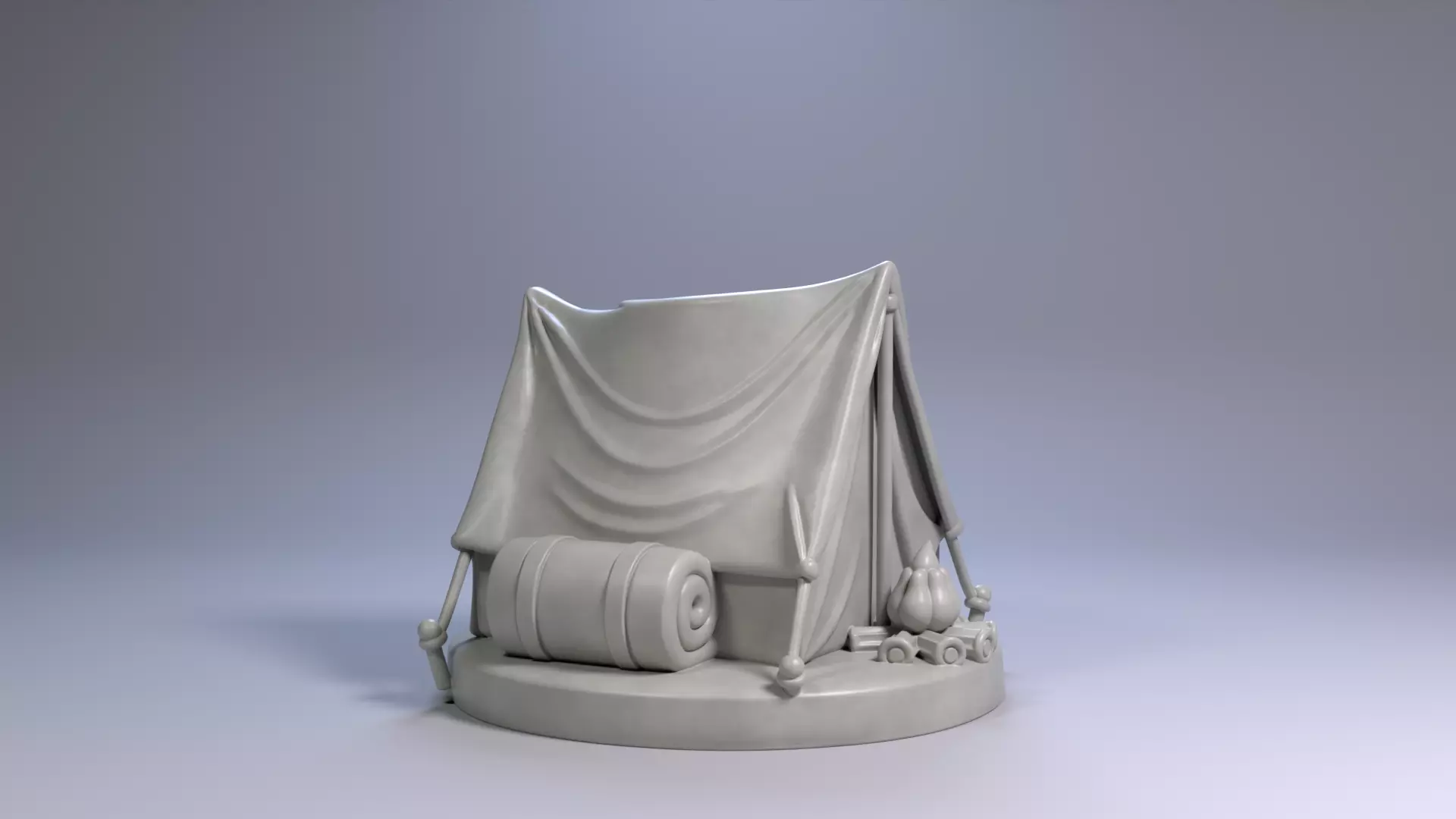 Camping Tent Pen Holder Wilderness Desk Organizer STL File 3D 3D print model_21