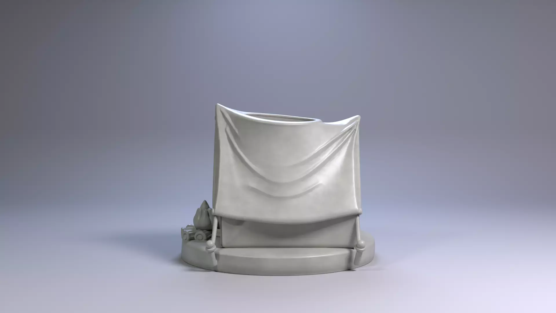 Camping Tent Pen Holder Wilderness Desk Organizer STL File 3D 3D print model_3