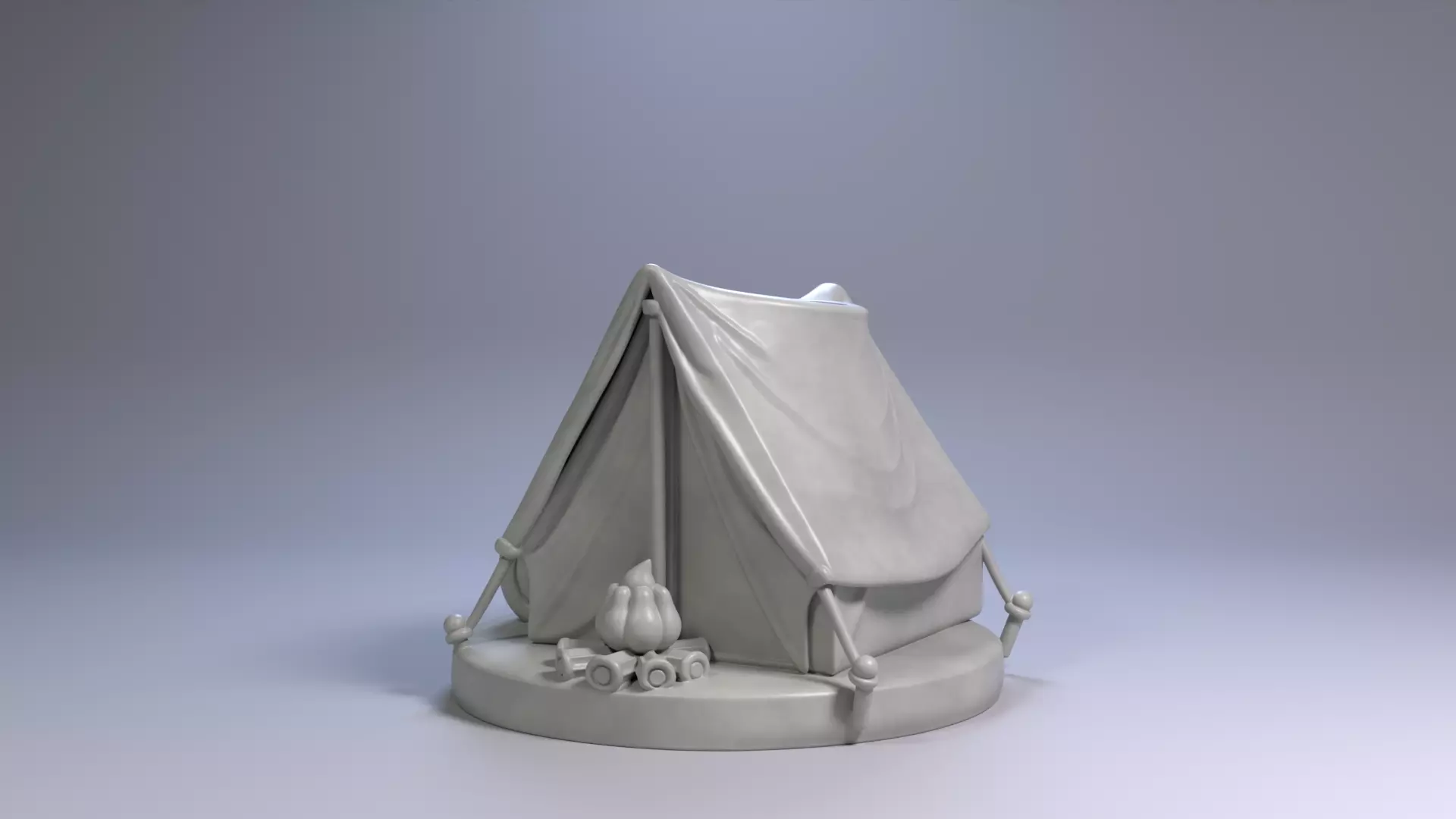 Camping Tent Pen Holder Wilderness Desk Organizer STL File 3D 3D print model_14
