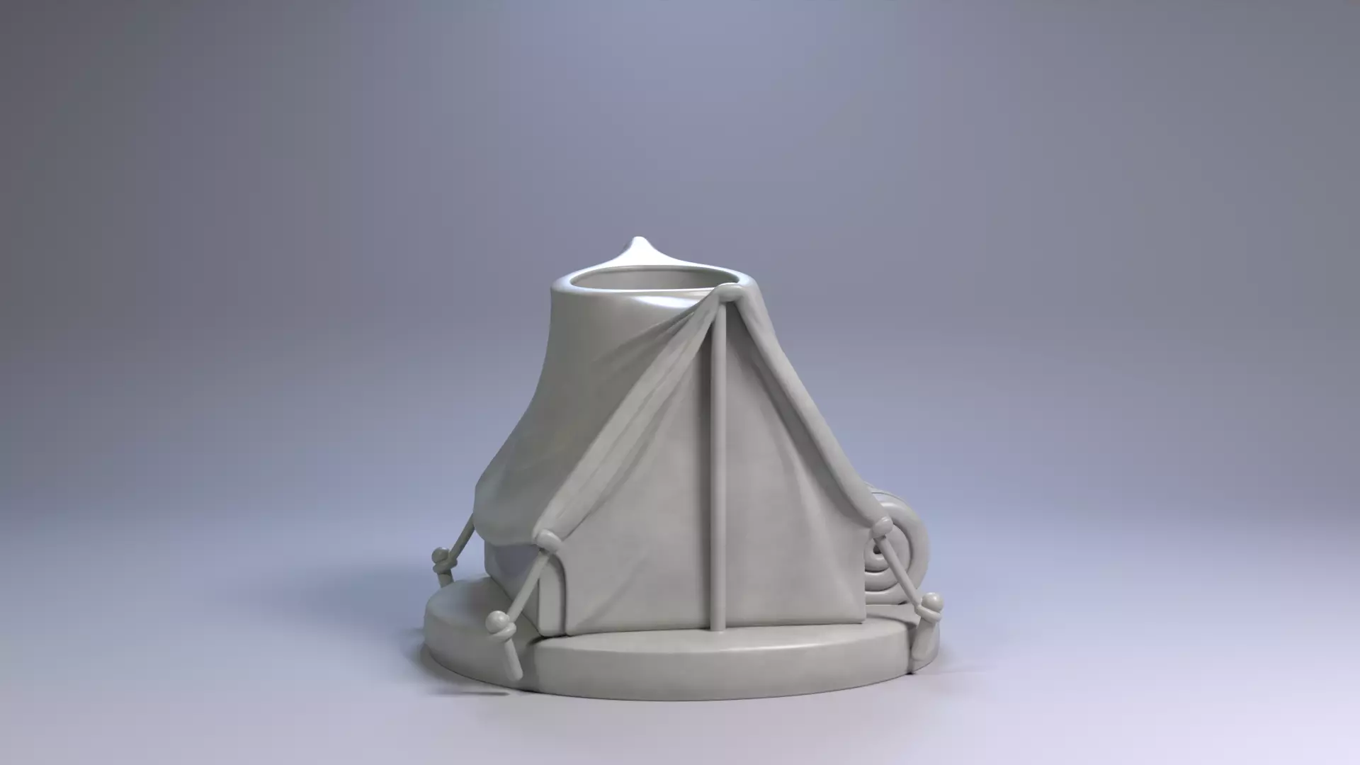 Camping Tent Pen Holder Wilderness Desk Organizer STL File 3D 3D print model_18